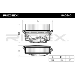 oro filtras
                                RIDEX                                                8A0640, Nenurodytas gamintoj