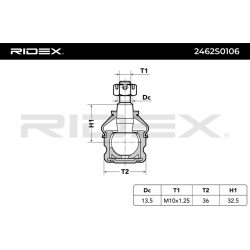 Šarnyras
                                RIDEX                                                2462S0106, Nenurodytas gaminto