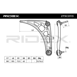 pakabos svirtis
                                RIDEX                                                273C0113, Nenurodytas ga