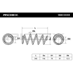 spyruoklė
                                RIDEX                                                188C0059, Nenurodytas gaminto
