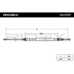 trosas, stovėjimo stabdys
                                RIDEX                                                124C0137, Nen