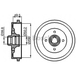 stabdžių būgnas
                                BOSCH                                                0986477041, BOSCH, 09