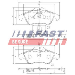 stabdžių trinkelių rinkinys, diskinis stabdys
                                FAST                                        