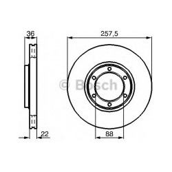 stabdžių diskas (1vnt)
                                BOSCH                                                0986478596, BOS