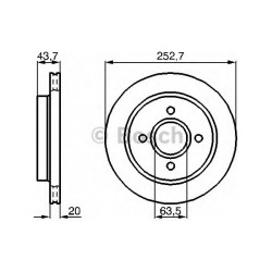 stabdžių diskas (1vnt)
                                BOSCH                                                0986478605, BOS