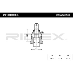 Šarnyras
                                RIDEX                                                2462S0298, Nenurodytas gaminto