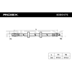 stabdžių žarnelė
                                RIDEX                                83B0475, Nenurodytas gamintojas, 83
