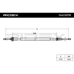trosas, stovėjimo stabdys
                                RIDEX                                                124C0078, Nen