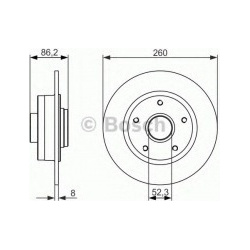 stabdžių diskas (1vnt)
                                BOSCH                                                0986479684, BOS