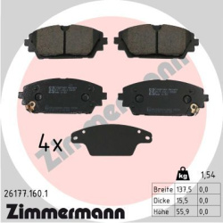 stabdžių trinkelių rinkinys, diskinis stabdys
ZIMMERMANN