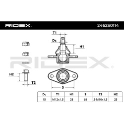 Šarnyras
                                RIDEX                                                2462S0114, Nenurodytas gaminto