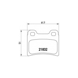 stabdžių trinkelių rinkinys, diskinis stabdys PRIME LINE
                                BREMBO                           