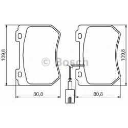 stabdžių trinkelių rinkinys, diskinis stabdys
BOSCH