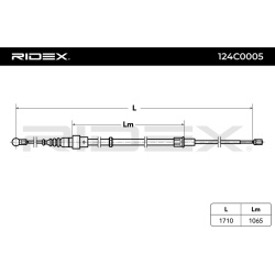 trosas, stovėjimo stabdys
                                RIDEX                                                124C0005, Nen