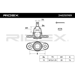 Šarnyras
RIDEX 2462S0169, Nenurodytas gaminto