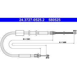 trosas, stovėjimo stabdys
                                ATE                                                24-3727-0525-2,