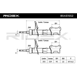 amortizatorius
                                RIDEX                                                854S1552, Nenurodytas gam