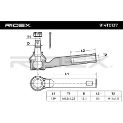vairo traukės antgalis
                                RIDEX                                                914T0137, Nenuro