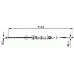 trosas, stovėjimo stabdys
                                BOSCH                                                1987477695, B