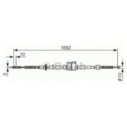 trosas, stovėjimo stabdys
                                BOSCH                                                1987477813, B