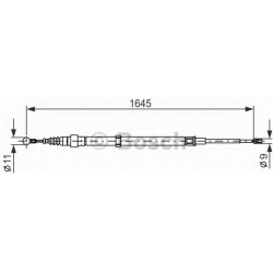 trosas, stovėjimo stabdys
                                BOSCH                                                1987482191, B