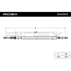 trosas, stovėjimo stabdys
                                RIDEX                                                124C0147, Nen