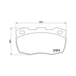 stabdžių trinkelių rinkinys, diskinis stabdys PRIME LINE
                                BREMBO                           