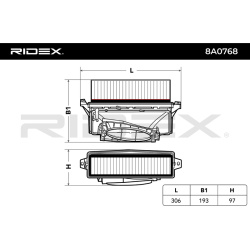 oro filtras
                                RIDEX                                                8A0768, Nenurodytas gamintoj