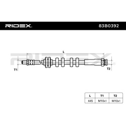 stabdžių žarnelė
                                RIDEX                                                83B0392, Nenurodyta