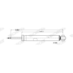 Amortizatorius MONROE ORIGINAL (Gas Technology)
                                                G1399, MONROE, G1399, auto de