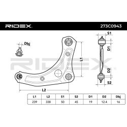 pakabos svirtis
                                RIDEX                                273C0943, Nenurodytas gamintojas, 273C09