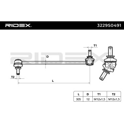 stabilizatoriaus traukė
                                RIDEX                                3229S0491, Nenurodytas gamintoj