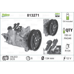 kompresorius, oro kondicionierius VALEO ORIGINS NEW OE TECHNOLOGY
                                813271, VALEO, 813271, auto