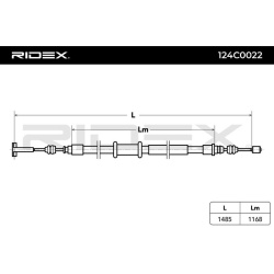 trosas, stovėjimo stabdys
                                RIDEX                                                124C0022, Nen