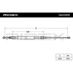 trosas, stovėjimo stabdys
                                RIDEX                                                124C0210, Nen