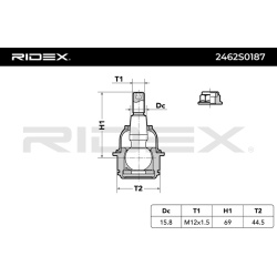 Šarnyras
                                RIDEX                                                2462S0187, Nenurodytas gaminto