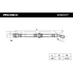 stabdžių žarnelė
                                RIDEX                                                83B0517, Nenurodyta
