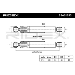 amortizatorius
                                RIDEX                                                854S1653, Nenurodytas gam
