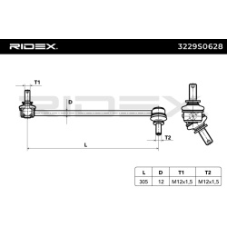 stabilizatoriaus traukė
                                RIDEX                                3229S0628, Nenurodytas gamintoj