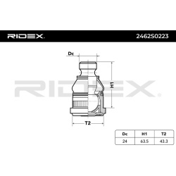Šarnyras
                                RIDEX                                                2462S0223, Nenurodytas gaminto