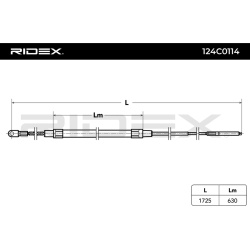 trosas, stovėjimo stabdys
                                RIDEX                                                124C0114, Nen