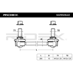 stabilizatoriaus traukė
RIDEX 3229S0640, Nenu