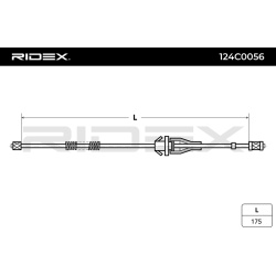 trosas, stovėjimo stabdys
                                RIDEX                                                124C0056, Nen