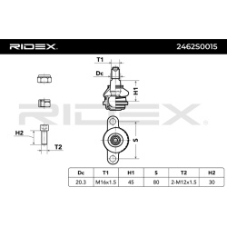 Šarnyras
                                RIDEX                                                2462S0015, Nenurodytas gaminto