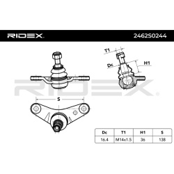 Šarnyras
                                RIDEX                                                2462S0244, Nenurodytas gaminto
