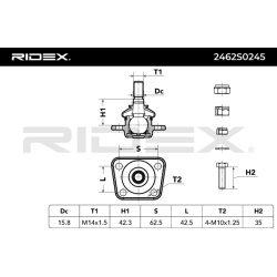Šarnyras
                                RIDEX                                                2462S0245, Nenurodytas gaminto