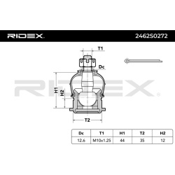 Šarnyras
                                RIDEX                                2462S0272, Nenurodytas gamintojas, 2462S0272, 