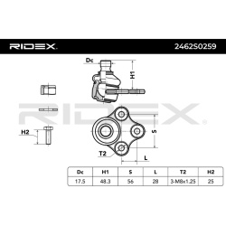 Šarnyras
                                RIDEX                                                2462S0259, Nenurodytas gaminto