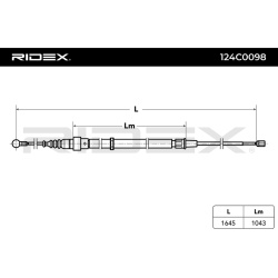 trosas, stovėjimo stabdys
                                RIDEX                                                124C0098, Nen
