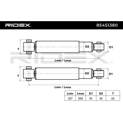 amortizatorius
                                RIDEX                                                854S1380, Nenurodytas gam